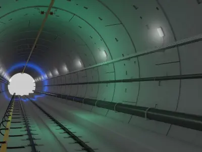 Railway Tunnel Adjustable 3D model