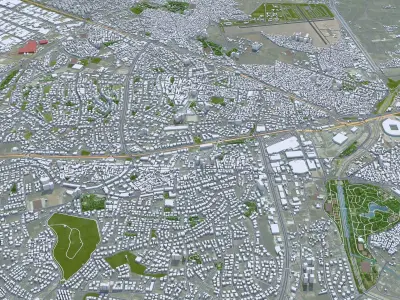 Bursa Turkiye 40km Low-poly 3D model