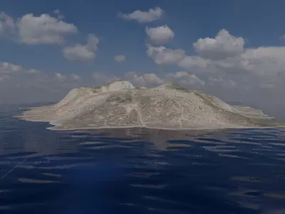 Greek island 3D model