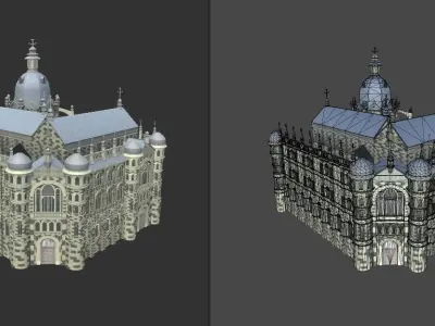 Medellin city package  Low-poly 3D model