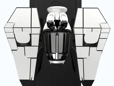 Space Ship Ultra Game Ready Low-poly 3D model