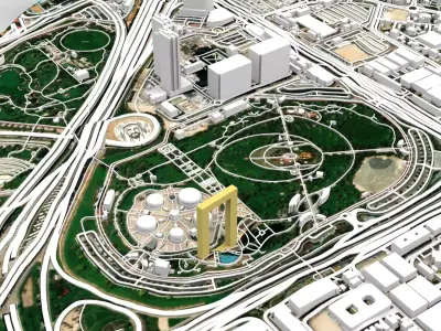 Cityscape Dubai UAE 3D model