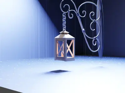 flashlight Low-poly 3D model 12