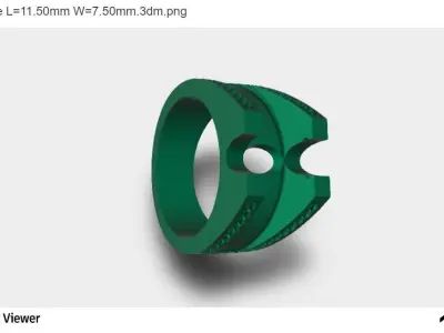 Men Ring with an Oval Cut Center Stone 3D print model