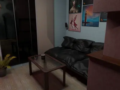 Futuristic apartment 3D model