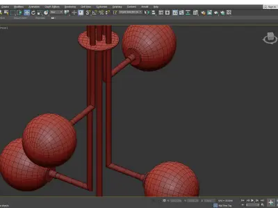 HALO V CHANDELIER Low-poly 3D model