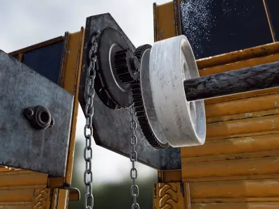 metal shutter  Low-poly 3D model