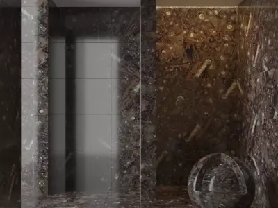 Marble wall 270 3D model