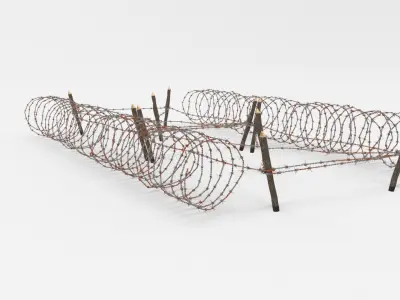 Barb Wire Obstacle 3D model