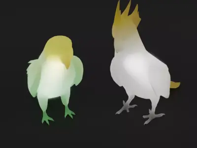 Indirect lighting for parakeets and parrots 3D model