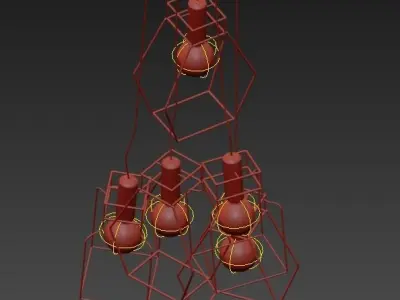 Pendant lamp collection 3D model