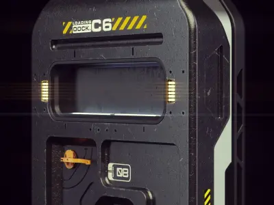 Scifi Spacestation Door 3D Model 3D model