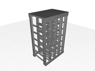 Karnes Wood Floor Wine Bottle Rack 3D model