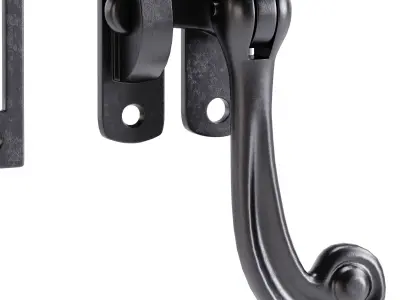 Black Window Sash Door Lock 3D model