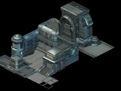 Machinery factory - construction 3D model
