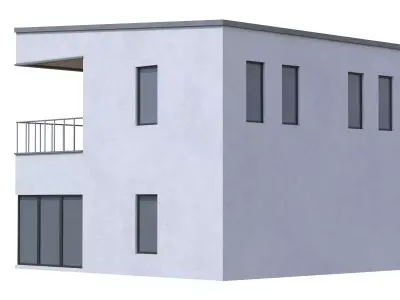 Modern House Low-poly 3D model 11