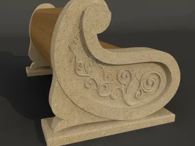 benches classic 3D model