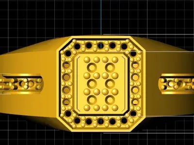 Diamond Ring for Women 3D print model 23