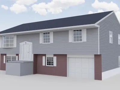 Single Family House 3D model purchase