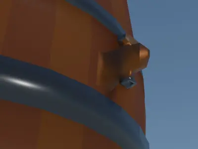 Lowpoly Wine Barrel  3D model