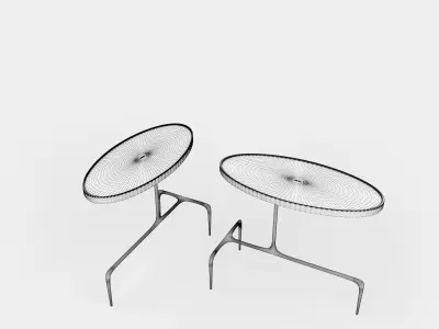 Oval occasional table 3D model