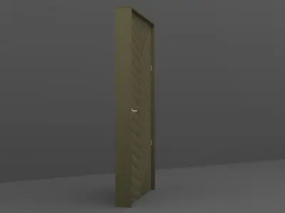 Wood Door 3D model