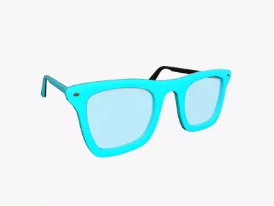 Sunglass E06 Light Blue - Character Design Fashion Low-poly 3D model