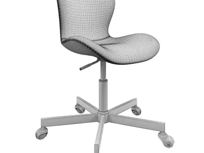 Desk chair BATILDA green 3D model