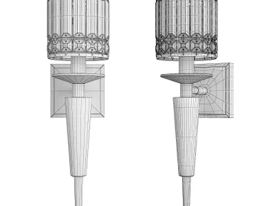 Cahas Wall Sconce Low-poly 3D model