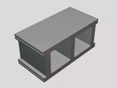 Concrete Block - Geometry Only No Textures No Materials 3D model