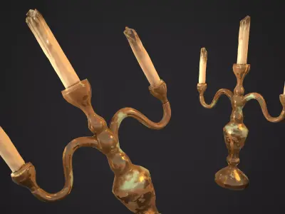 Candelabra Low-poly 3D model