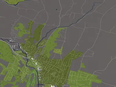 Montpelier Vermont USA 50x50km 3D model