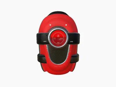 SciFi Backpack C07 Red - Fashion Character Design Low-poly 3D model