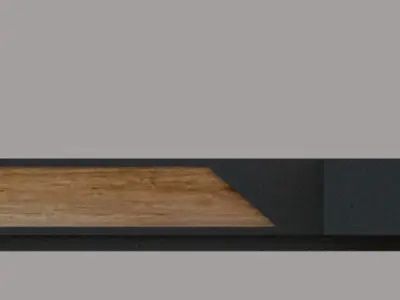 Modern Master Bed in wooden format Low-poly 3D model
