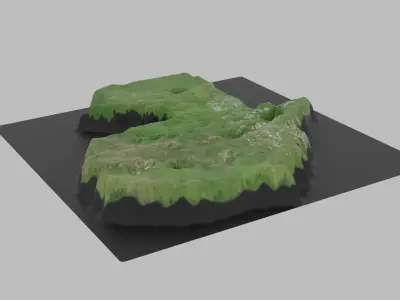 Guatemala Map Country Low-poly 3D model