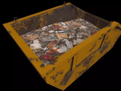 Trash Container V1 Low-poly 3D model
