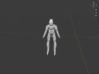 LowPoly Robot With Wings and with out Wings Low-poly 3D model