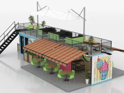 Container Ice Cream 3D model