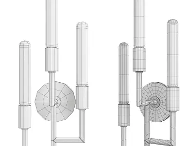 Angler Sconce Low-poly 3D model