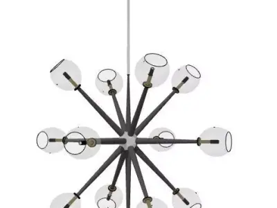 Modern Starburst Pendant Light 3D model