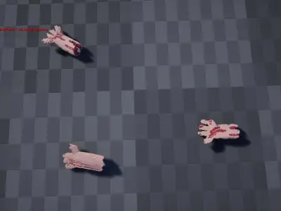 Horror Voxel Props 3D model