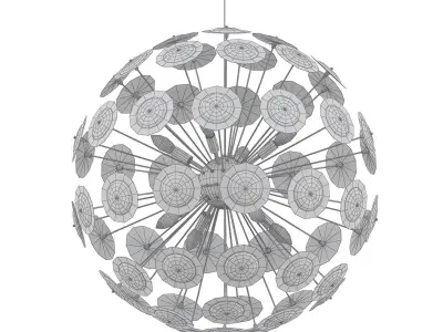 PINTANO gold and pendant light 3D model