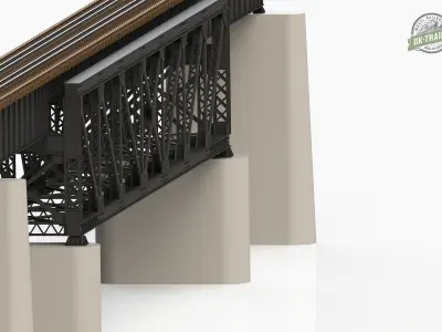 US Train Bridge - H0 scale 3D print model