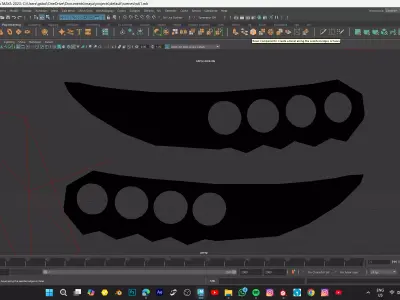 chakra blades or ninja knuckle knives FROM NARUTO Low-poly 3D model
