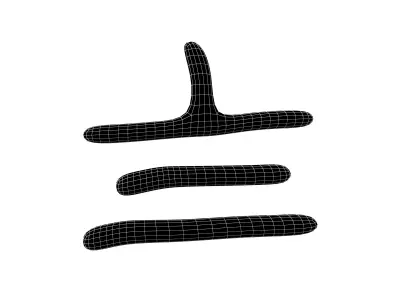 Suzhou Numerals Eight V1 001 Low-poly 3D model