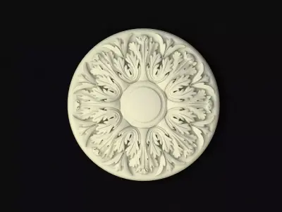 rosette decorative medallion 3D model 5