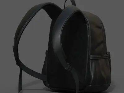 Backpack Black Generic bag baggage  3D model