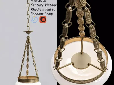 Rhodium Plated Pendant Lamp 3D model