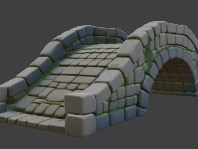 Stone Bridge 3d Model 3D model