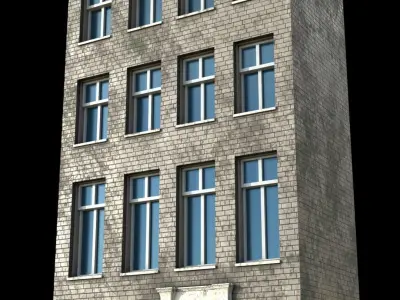 European Buildings Low-poly 3D model